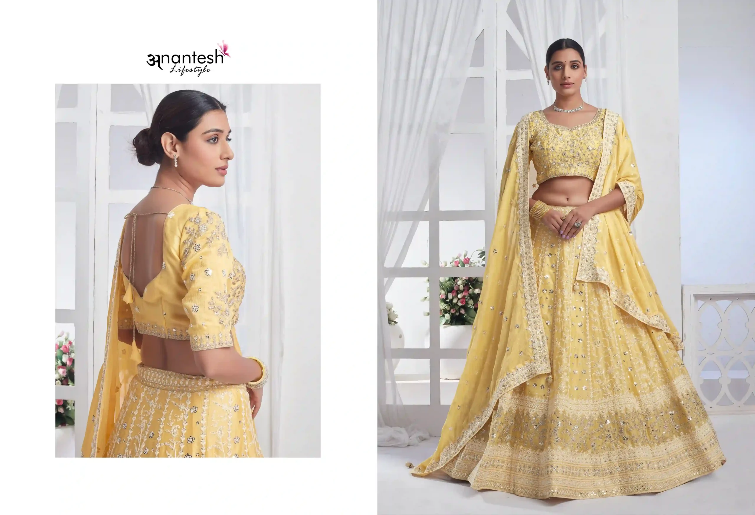 Anantesh Bridesmaid Vol 3 Premium Net Wholesale Lehenga Catalog — Wholesale Lehenga, MPA wholesale from Surat - Gallery Image 2